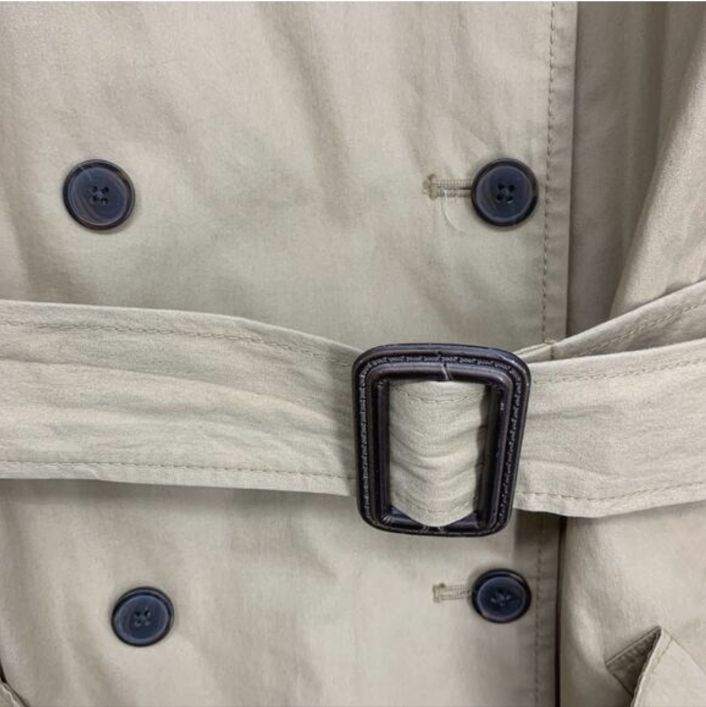Old Navy Double-Breasted Tan Trench Coat - Picture 3 of 5